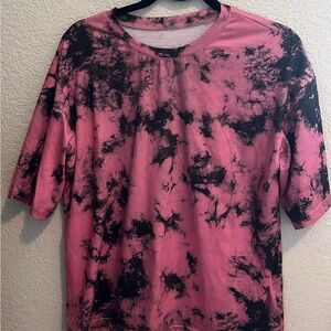Pink and Black Tie-Dye T-Shirt